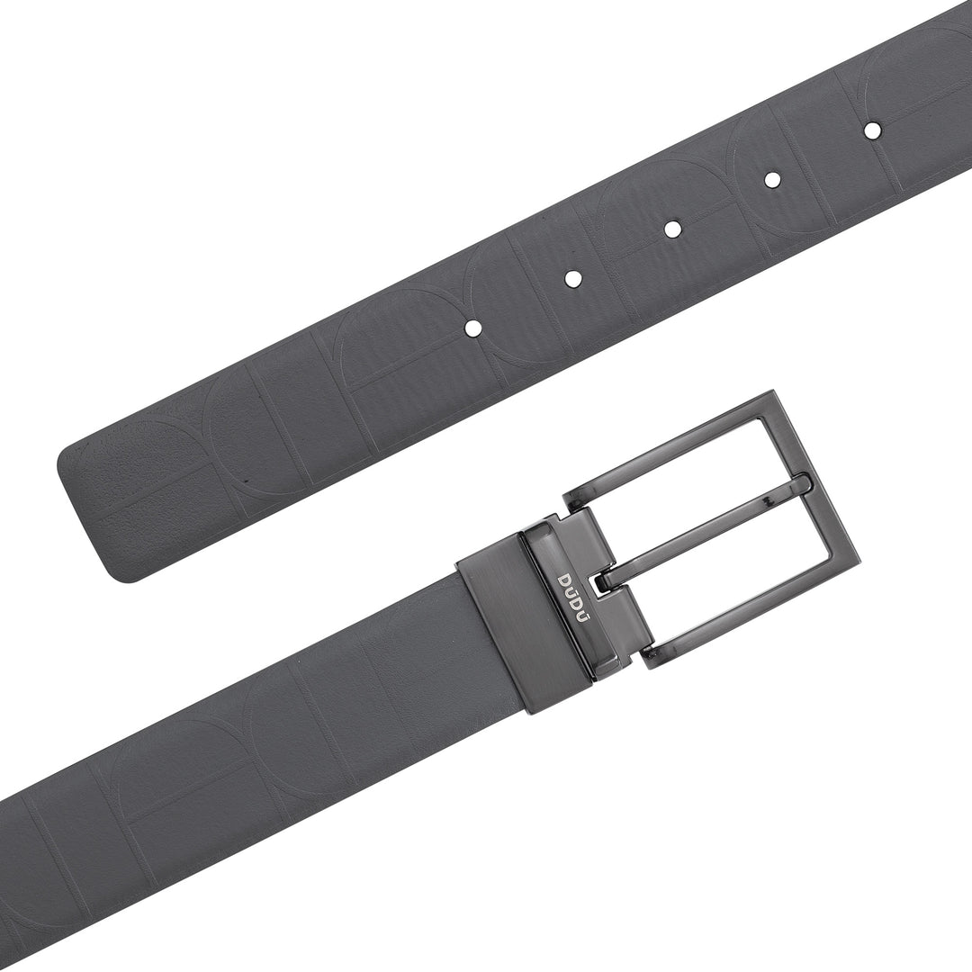 DUDU reversible belt man in leather, made in Italy, adjustable and with swivel buckle, skin with a printed side and a smooth side