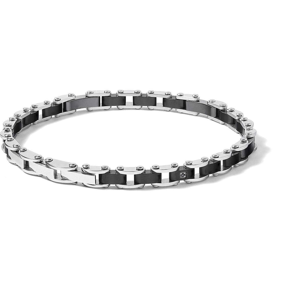 Comete bracciale Suits acciaio finiture PVD nero UBR 1078 - Capodagli 1937