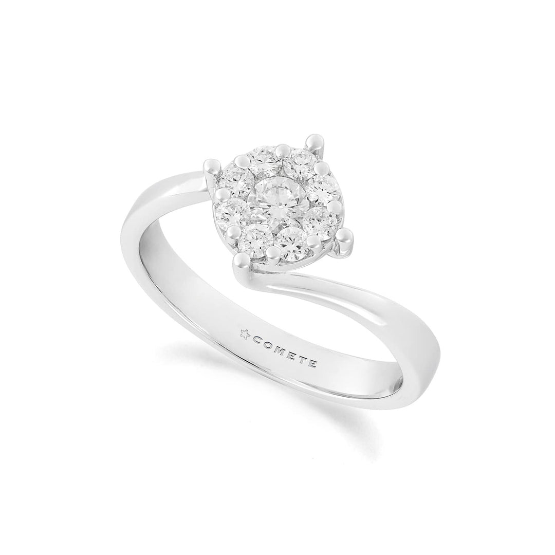 Comete Ring in 750‰ white gold and white diamonds ANB2758