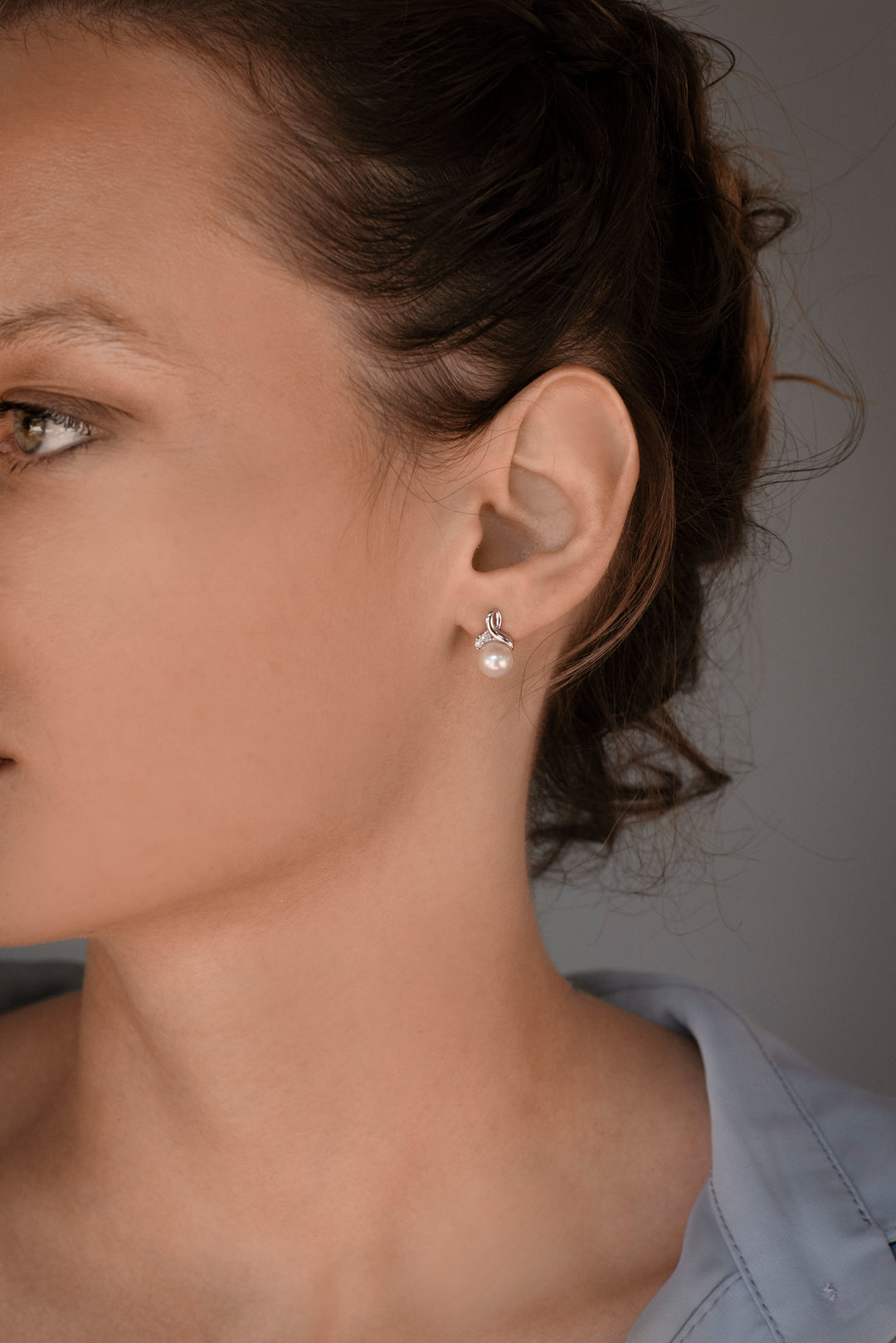 Comete Gold Earrings with Pearls and Diamonds ORP742