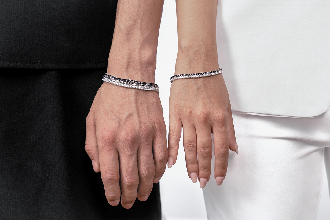 Comete Tennis in Steel with White Zircons UBR1296