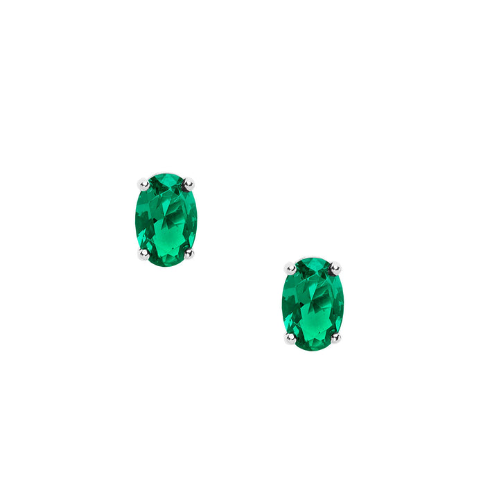Comete Earrings in Gold and Oval Emerald ORB1074
