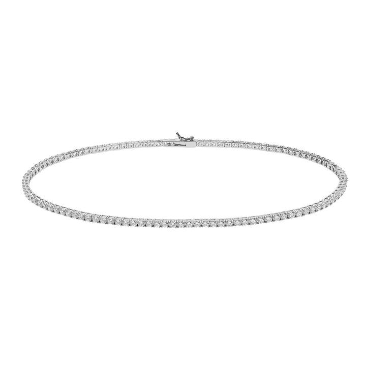 Comete Tennis Necklace in Silver with white zircons UGL738BM50
