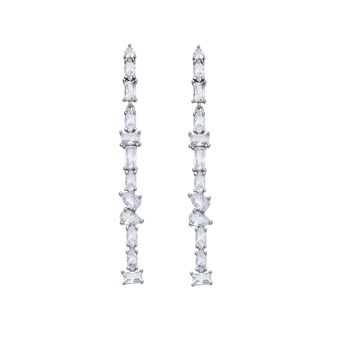 Comete Cascade earrings in 925‰ Silver and white Zircons ORA215