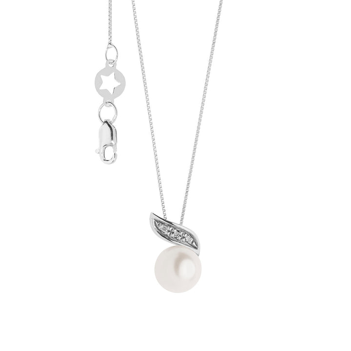 Comete Necklace Pearls in Gold and Diamonds GLP612