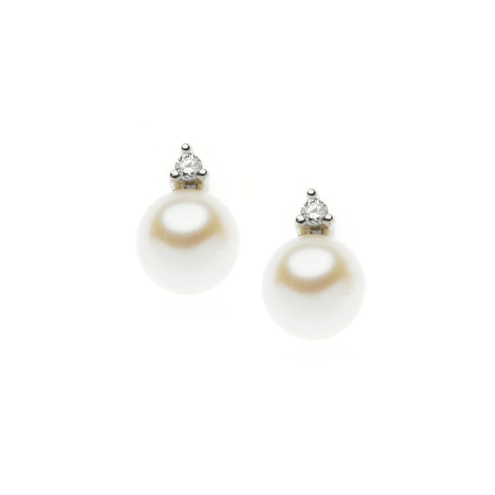 Comete Earrings Light Points Pearls in Gold and Diamonds ORP720