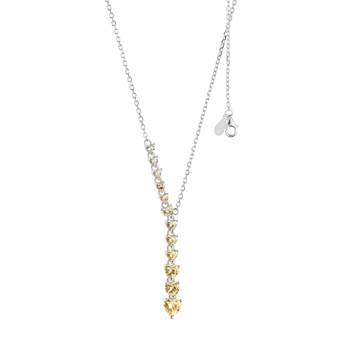 Comete Choker with hearts in degradé Silver GLA245