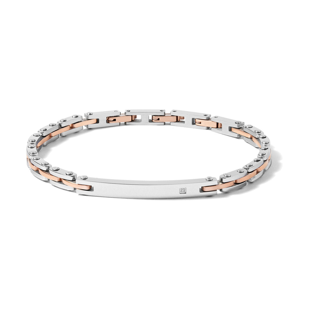 Comete Bracelet in rose PVD steel and zircon UBR1081