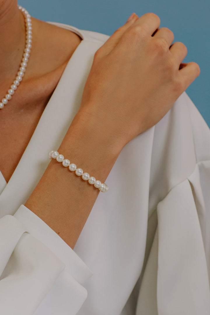 Comete Acquadolce Pearl Strand Bracelet in Gold BRQ113AM