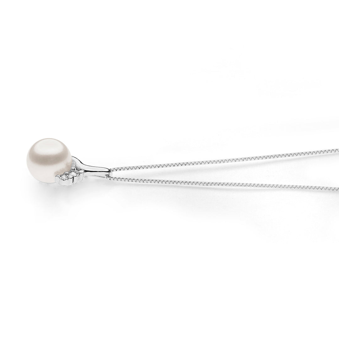 Comete Gold Necklace with Pearls and Diamonds GLP610
