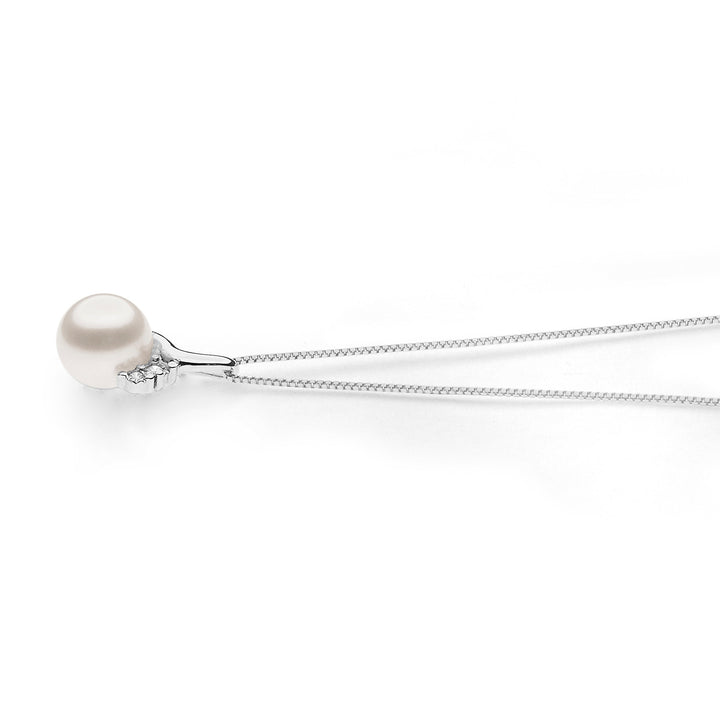 Comete Gold Necklace with Pearls and Diamonds GLP610