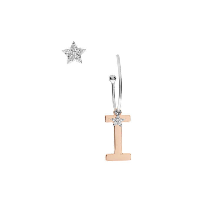 Comete Silver Earrings Letter I ORA156