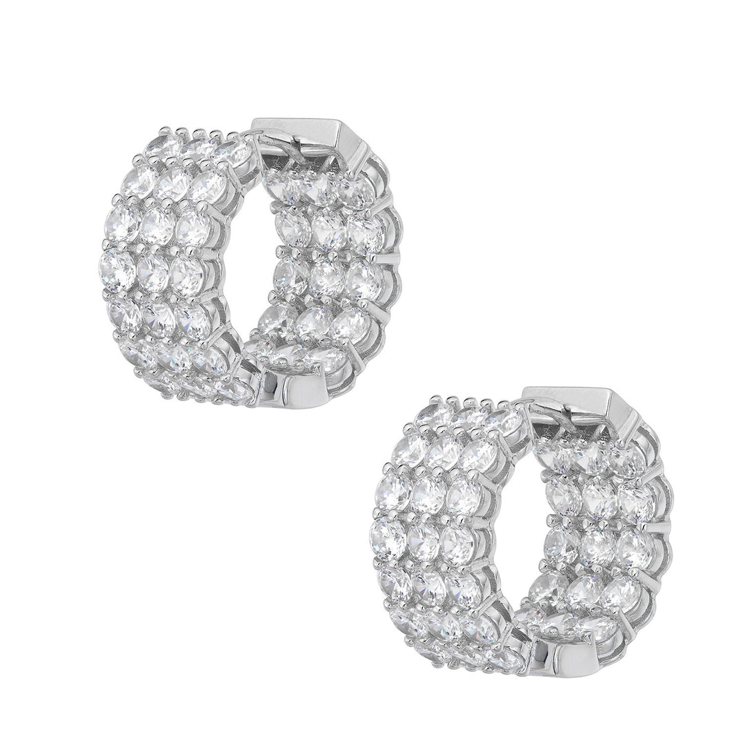 Comete Earrings in 925‰ Silver and Zircons ORA200