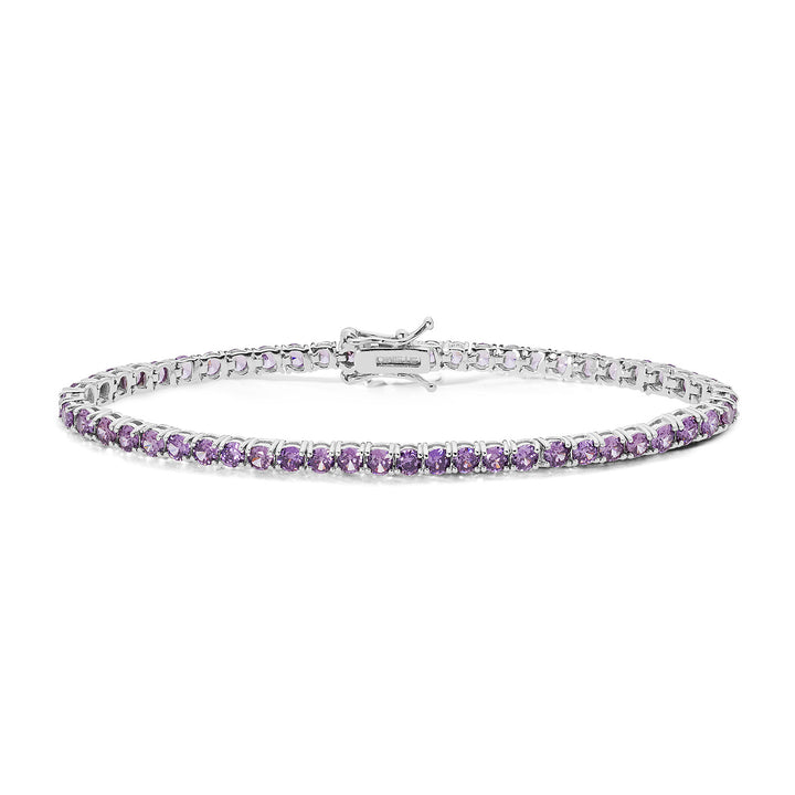 Comets Tennis in Silver and Purple Amethyst zircons BRA238M17