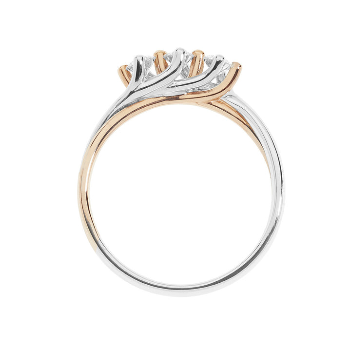 Comete Trilogy Bicolour in Gold and Diamond ANB2578