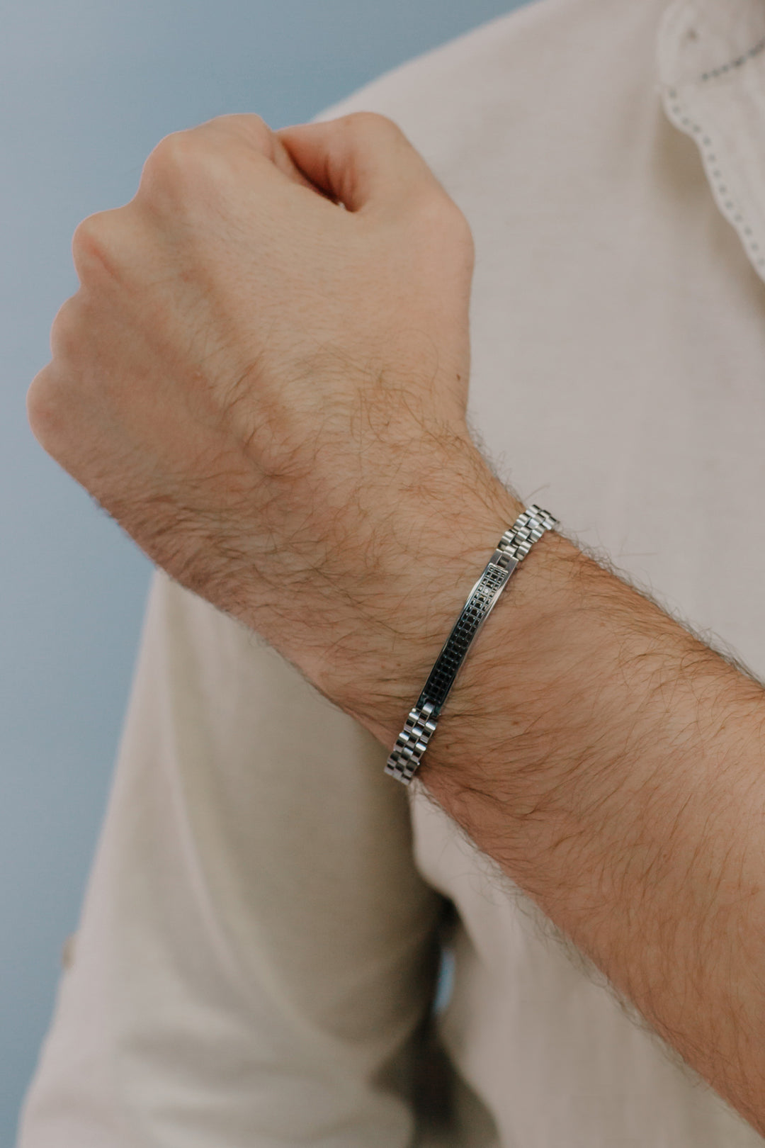Comete Tire bracelet in steel and black PVD UBR981