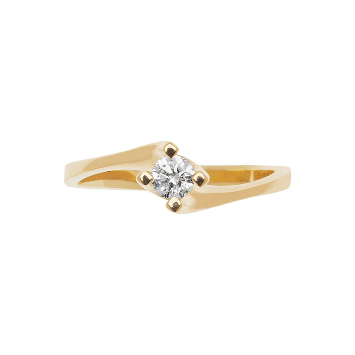Comete Valentino Solitaire in Yellow Gold and Diamond ANB2038G