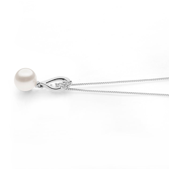 Comete Choker Necklace Pearls in Gold and Diamonds Drop GLP611