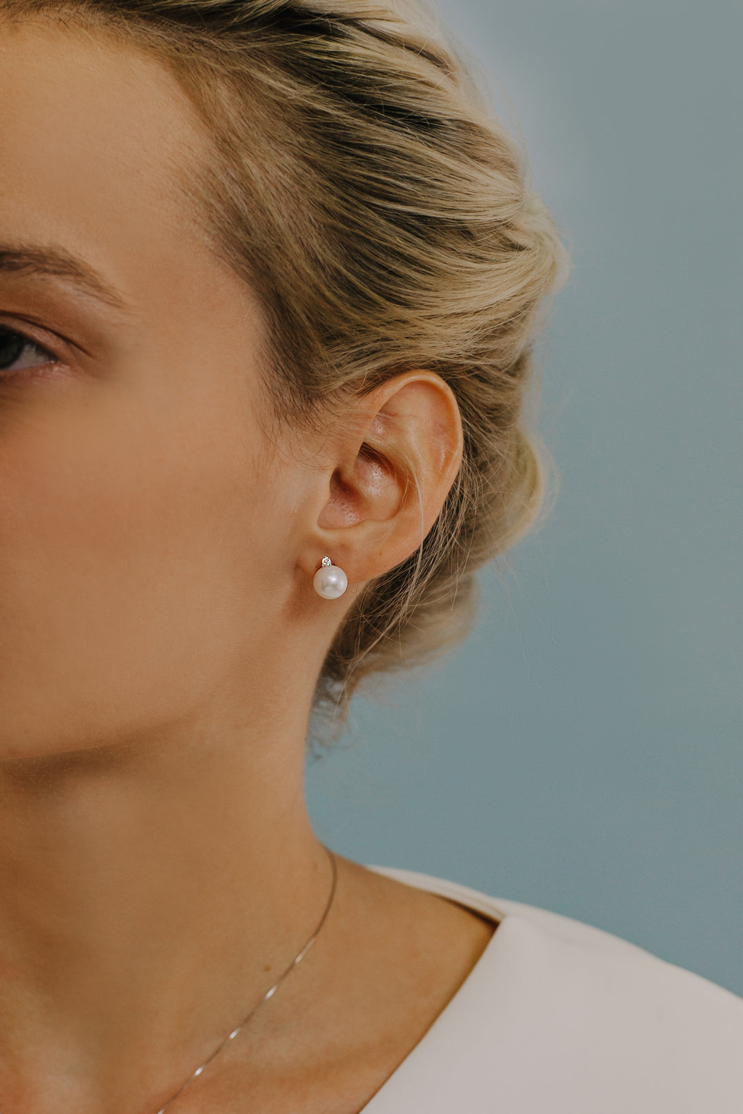 Comete Earrings Light Points Pearls in Gold and Diamonds ORP720