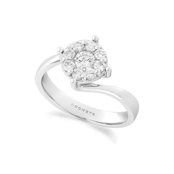 Comete Ring in 750‰ white gold and white diamonds ANB2758