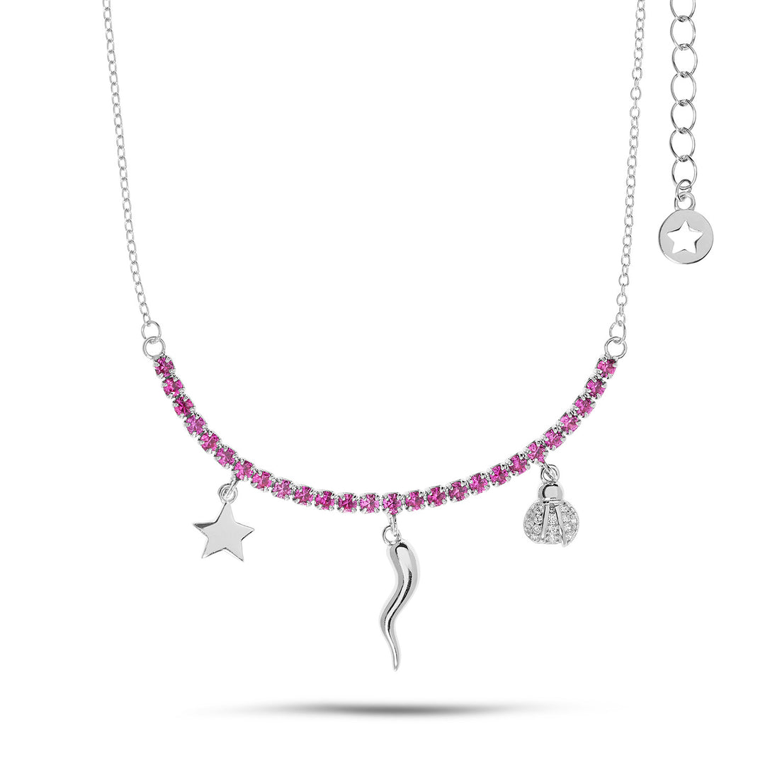 Comete Tennis Necklace in Silver Cornetto GLA255
