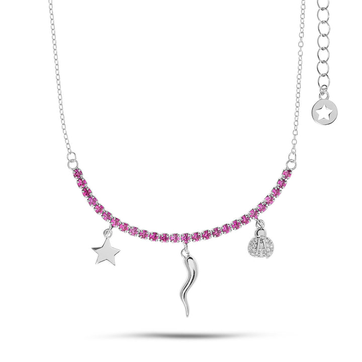 Comete Tennis Necklace in Silver Cornetto GLA255