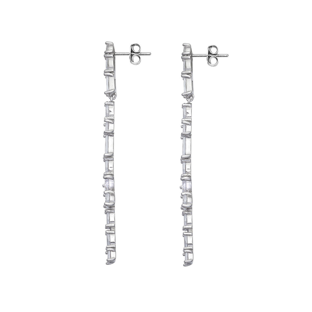 Comete Cascade earrings in 925‰ Silver and white Zircons ORA215