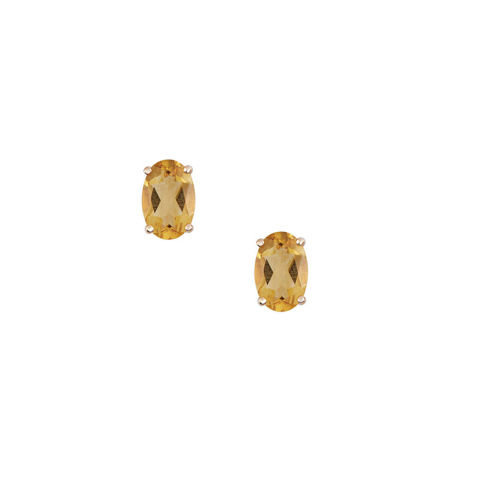 Comete Earrings in 750‰ rose gold and oval Citrine ORB1113