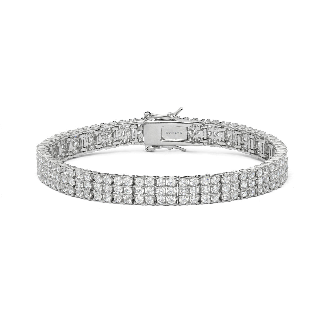 Comete Bracelet in Silver and White Zircons BRA265M16