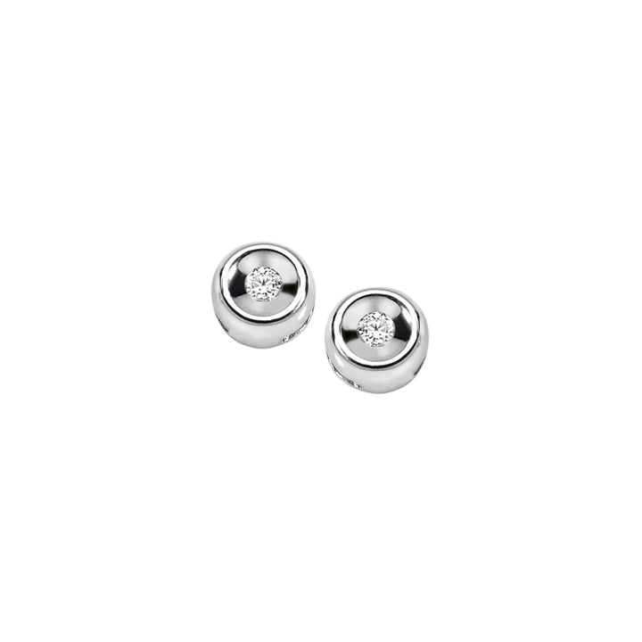 Comete Round light point earrings in gold and diamonds ORB908