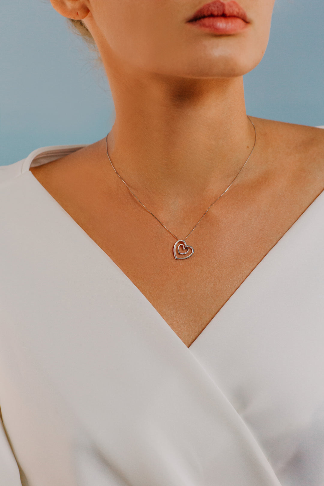 Comete Heart necklace in Gold and Diamonds GLB1339