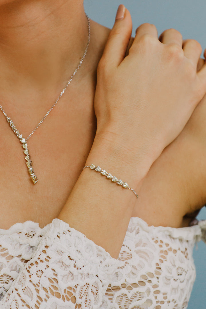 Comete Hearts Bracelet in Degradé Silver BRA234