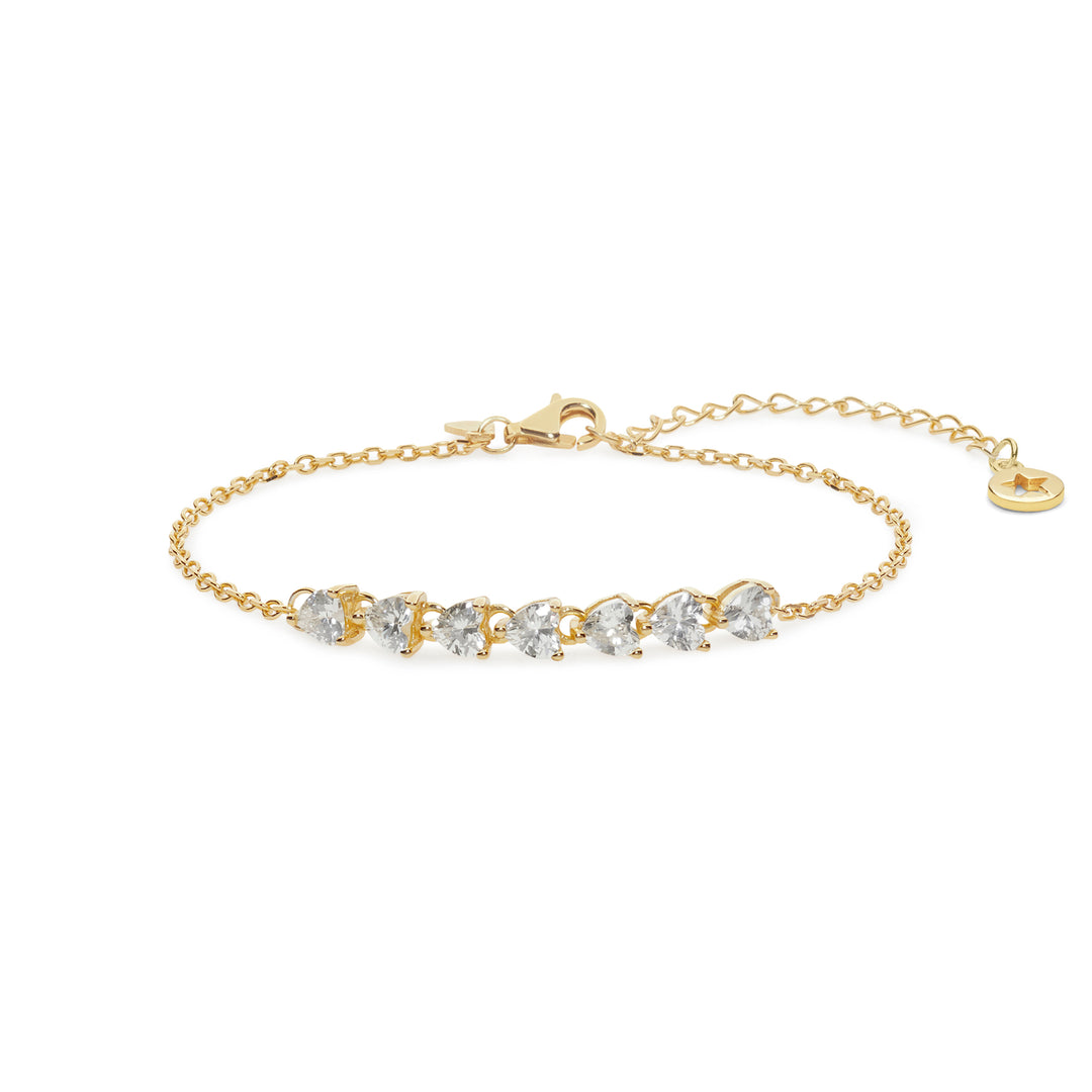 Comete Hearts Bracelet in Degradé Silver BRA235