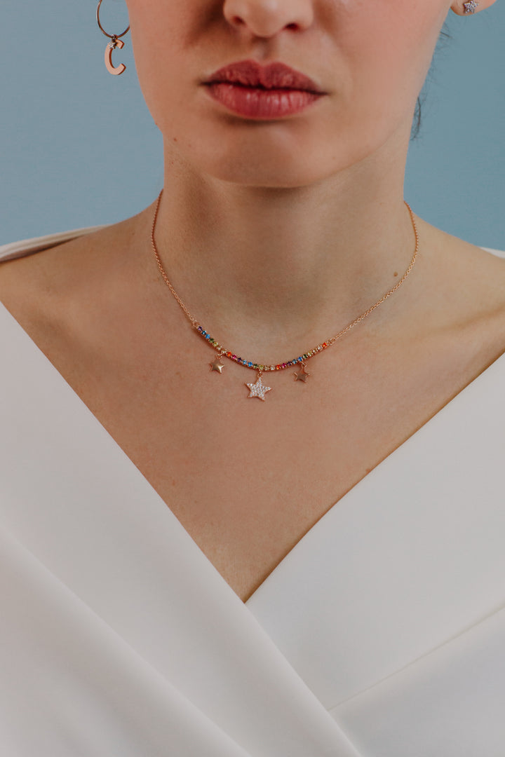 Comete Tennis Choker in Silver Star GLA258