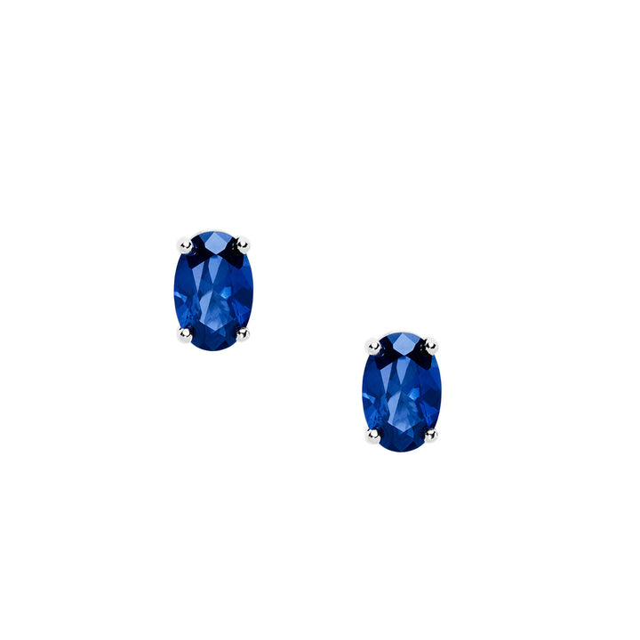 Comete Earrings in Gold and Oval Sapphire ORB1072