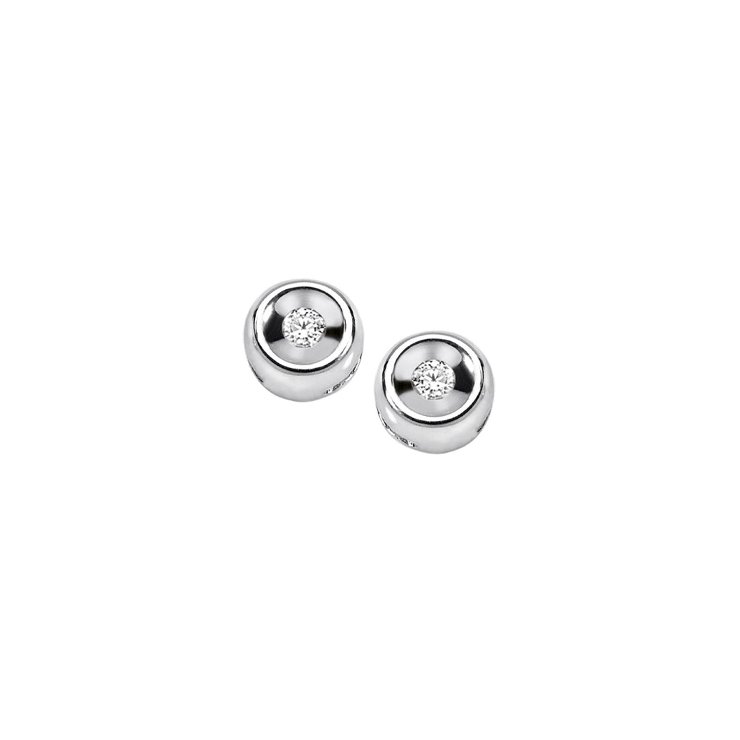 Comete Round light point earrings in gold and diamonds ORB907