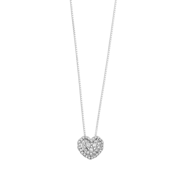 Comete Heart Necklace in Gold and Diamonds GLB1471
