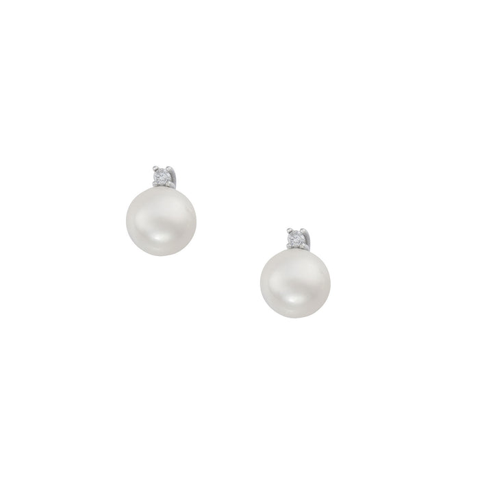 Comete Earrings with Pearl in Gold and Diamond ORP764