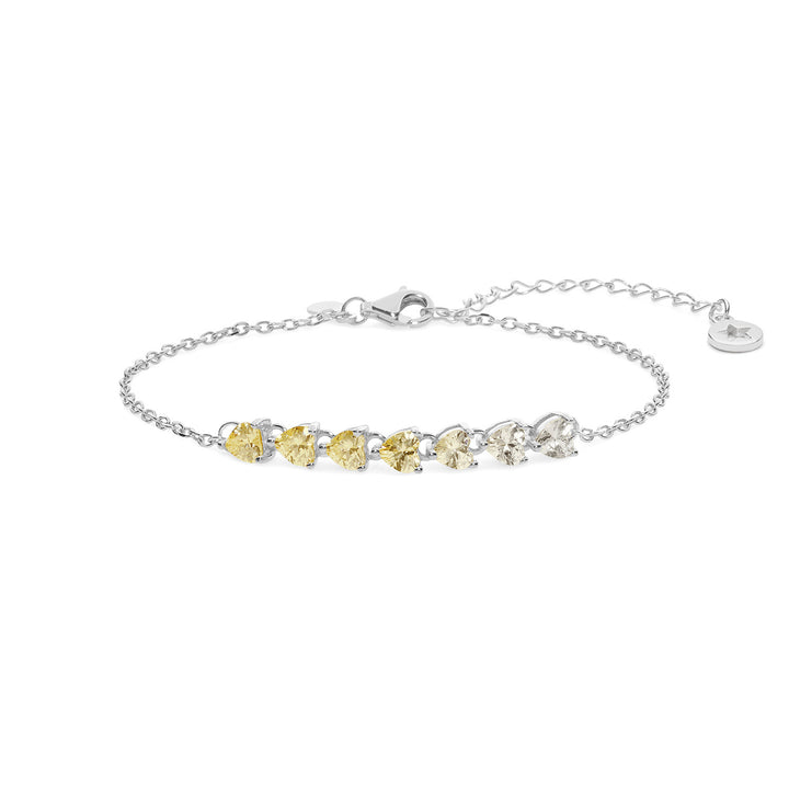 Comete Hearts Bracelet in Degradé Silver BRA234