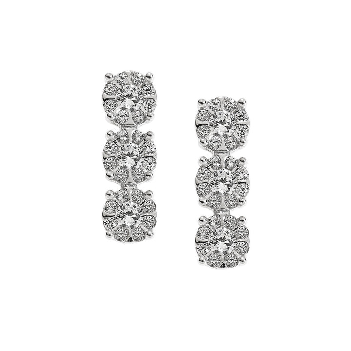 Comete Trilogy Earrings in Rose Gold with Diamonds ORB714