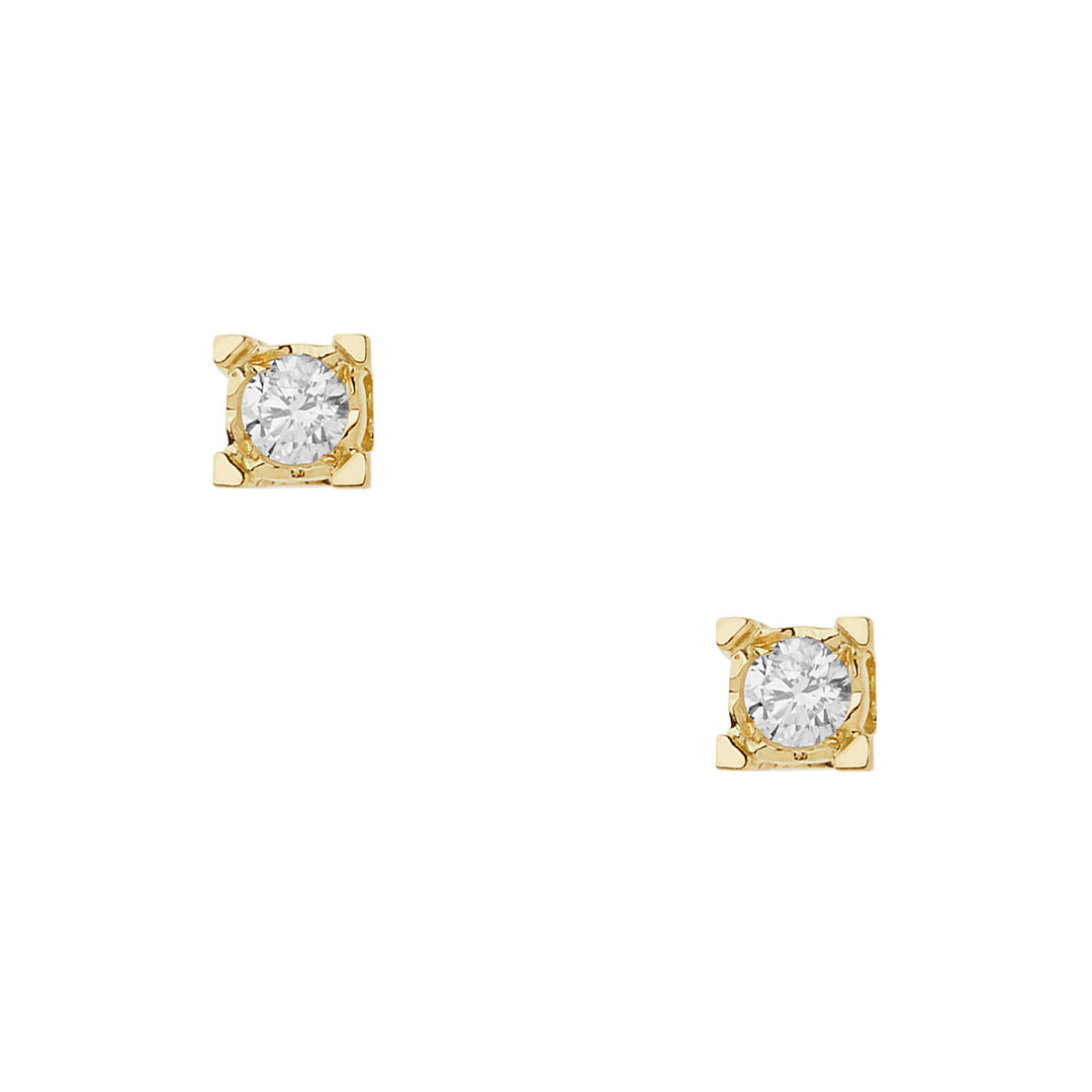 Comete Earrings Diamond light points in Gold and Diamonds ORB1009