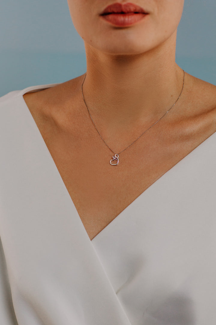 Comete Choker with hearts in Gold and Diamonds GLB1340