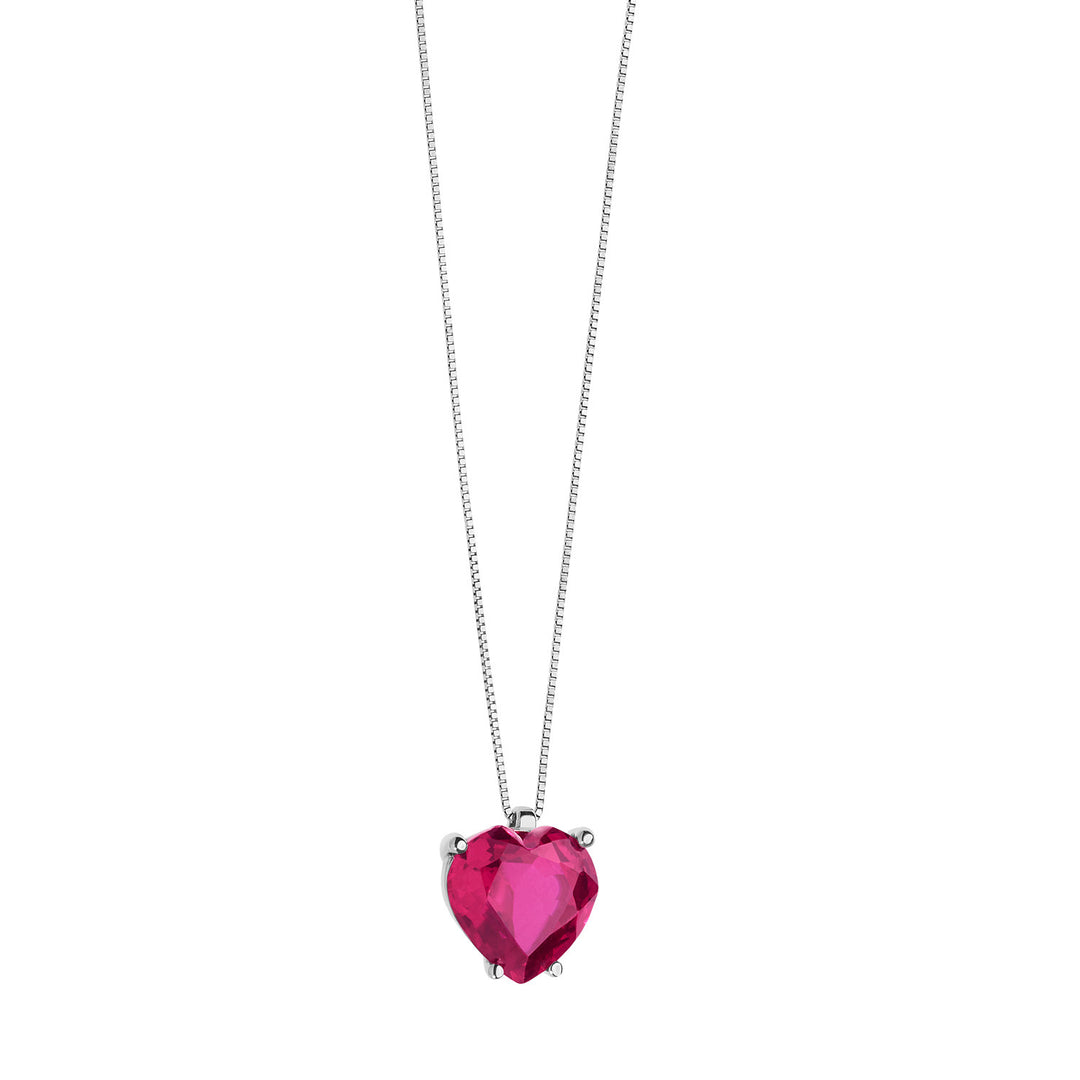 Comete Gold and Ruby Heart Necklace GLB1429