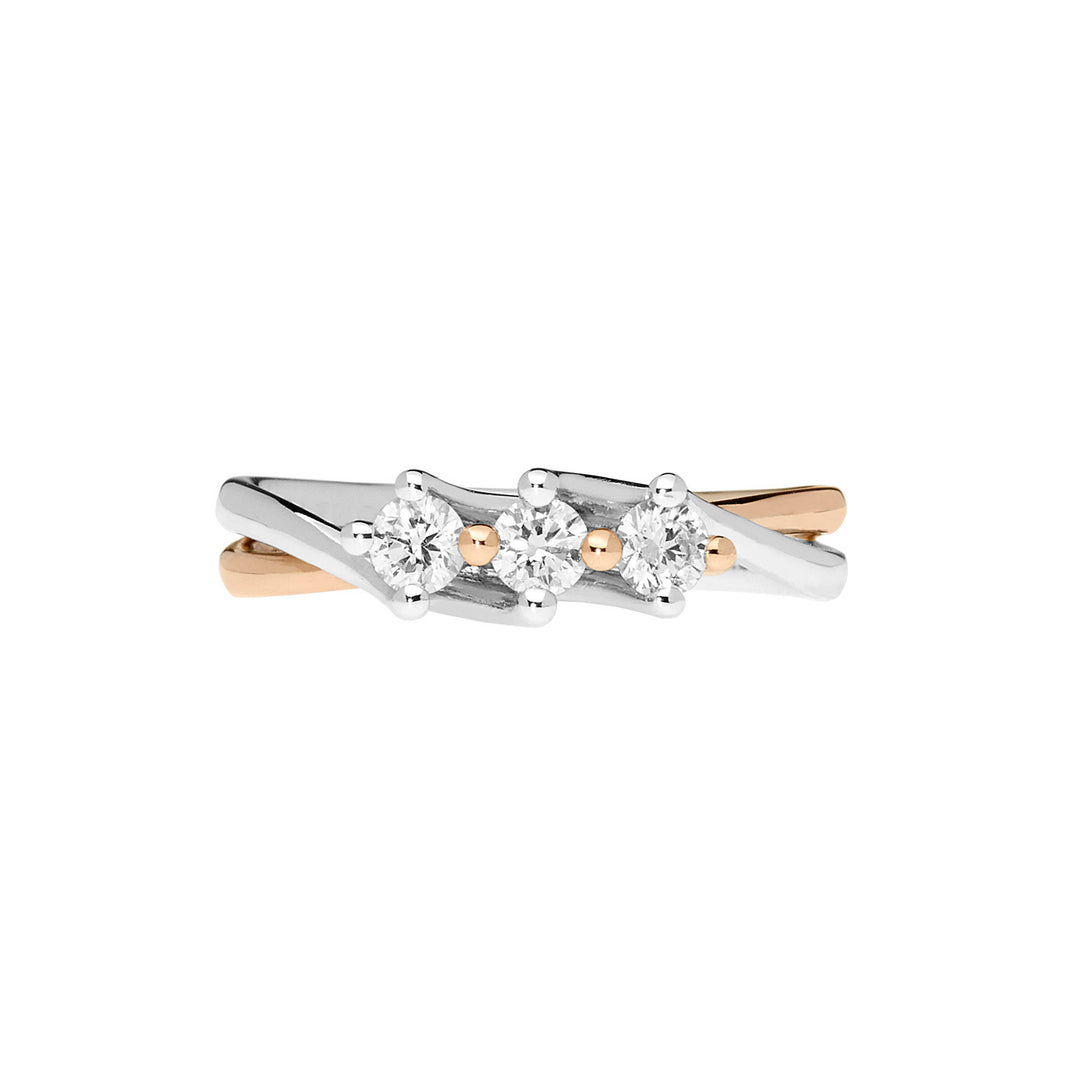 Comete Trilogy Bicolour in Gold and Diamond ANB2578