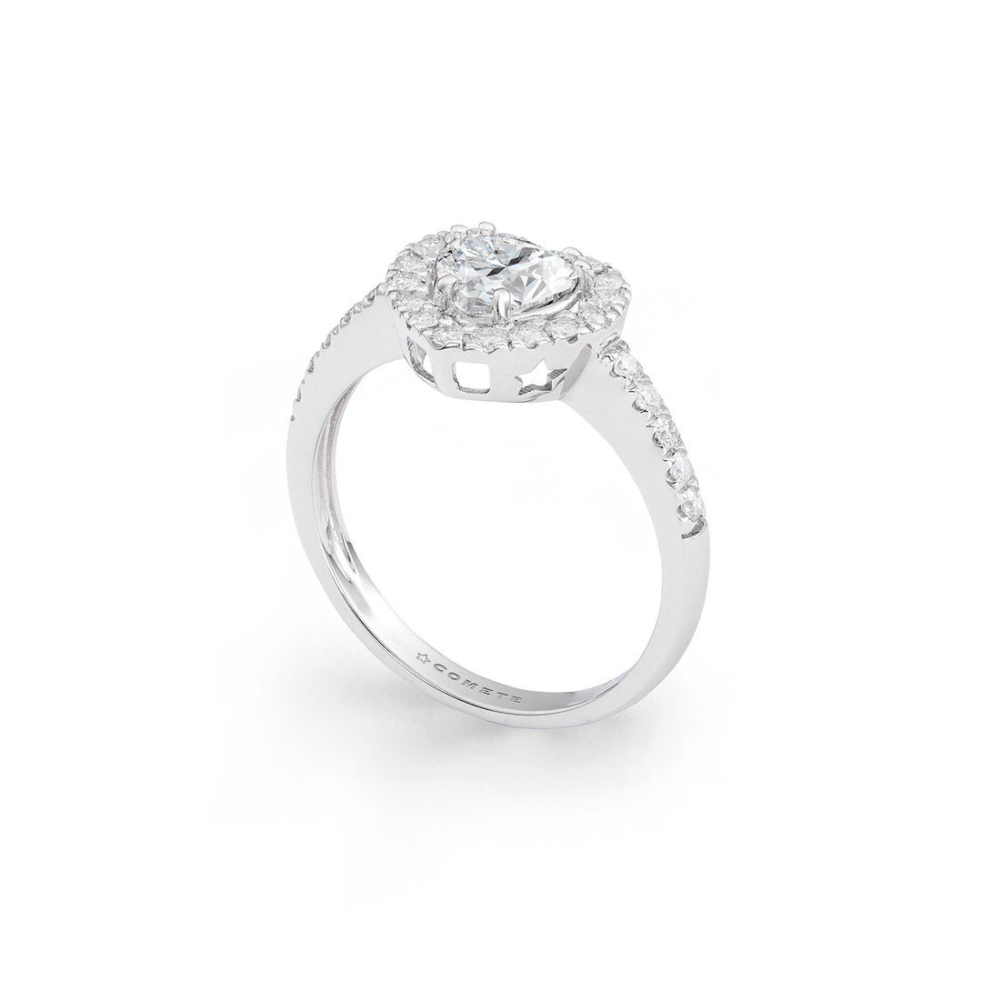 Comete Heart Ring in 750‰ Gold with Diamonds ANB2763