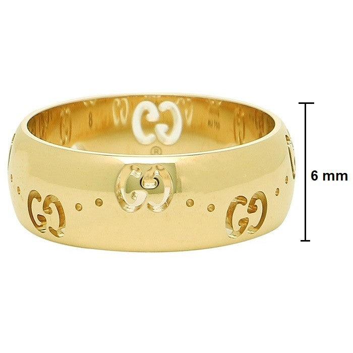 Gucci icon Bold ring 18kt yellow gold measures 14 246470 j8500 8000