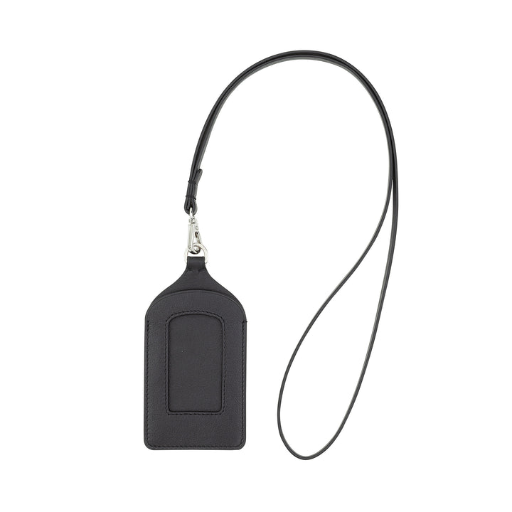 DUDU Badage Badge in leather neck, with detachable cord, credit card format door, triggering for fairs of office conferences