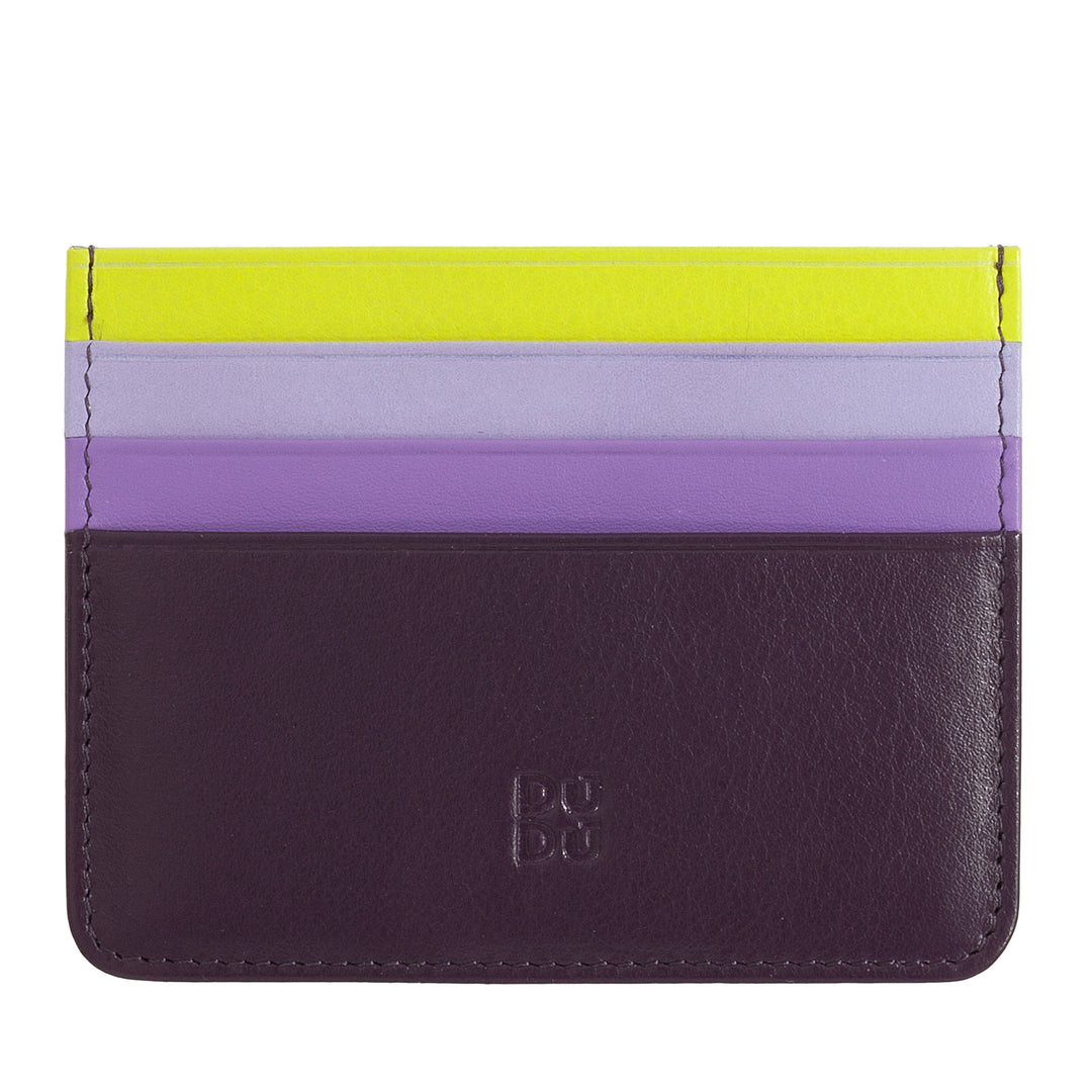 Colorful leather Nappa 6 pockets credit card holder DUDU