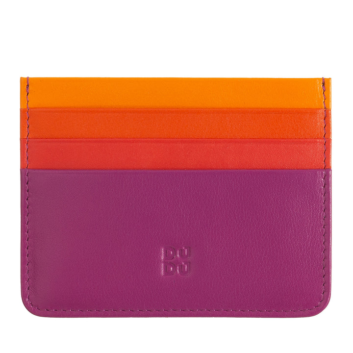 Colored credit cards in Nappa Leather 6 Dudu pockets