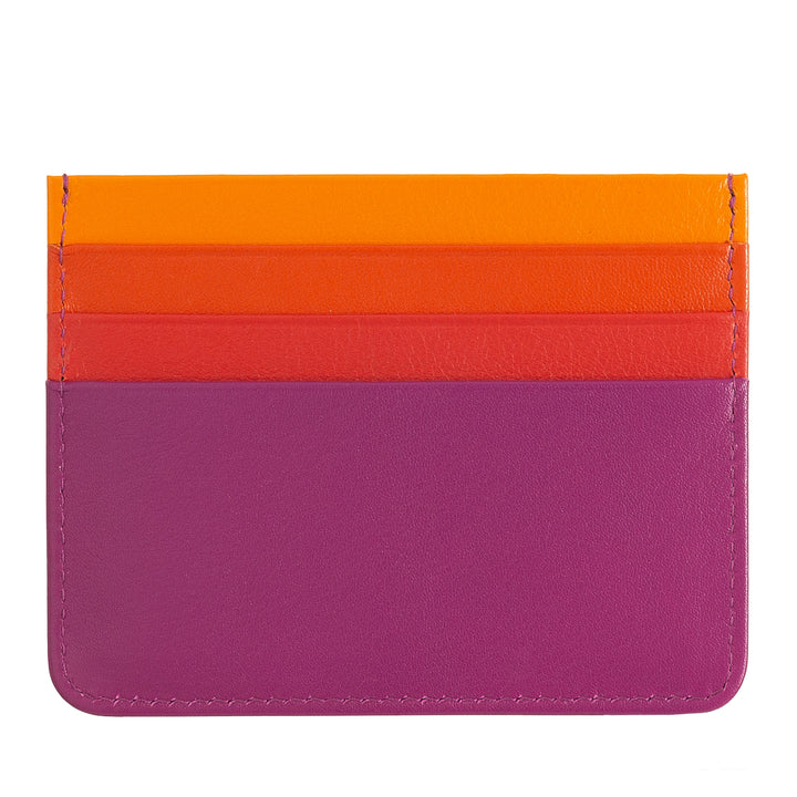 Colored credit cards in Nappa Leather 6 Dudu pockets